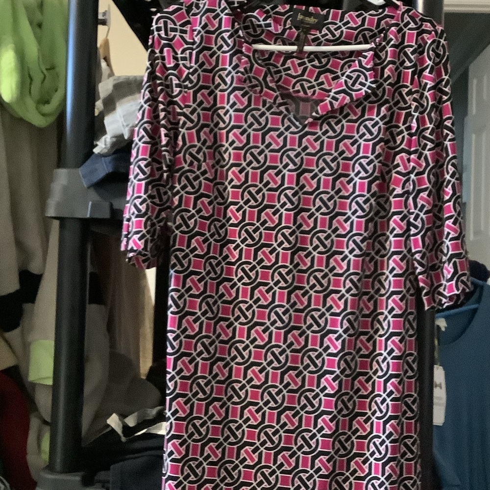 Laundry by Design LA Geometric Pink and Black dress